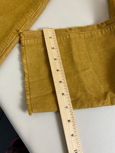 Carve Designs Women Mustard Corduroy Pants Size 10 Organic Cotton Blend Straight - Picture 10 of 17