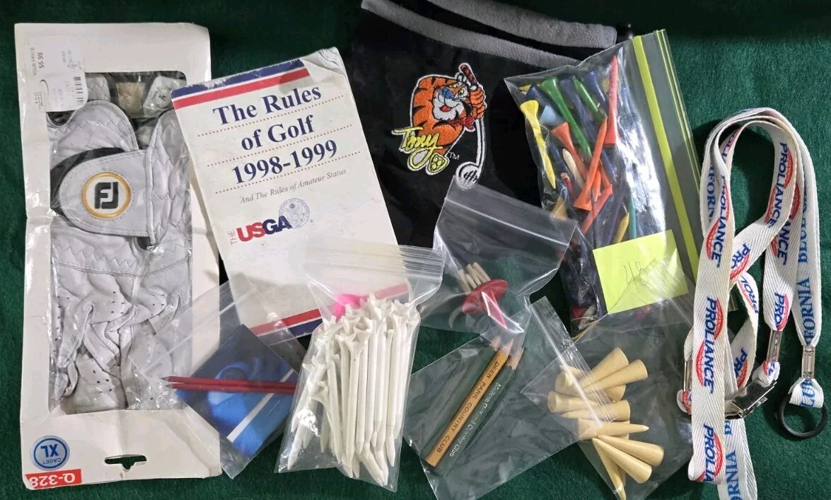 Collection Of Vintage Golf Accessories And Equipment
