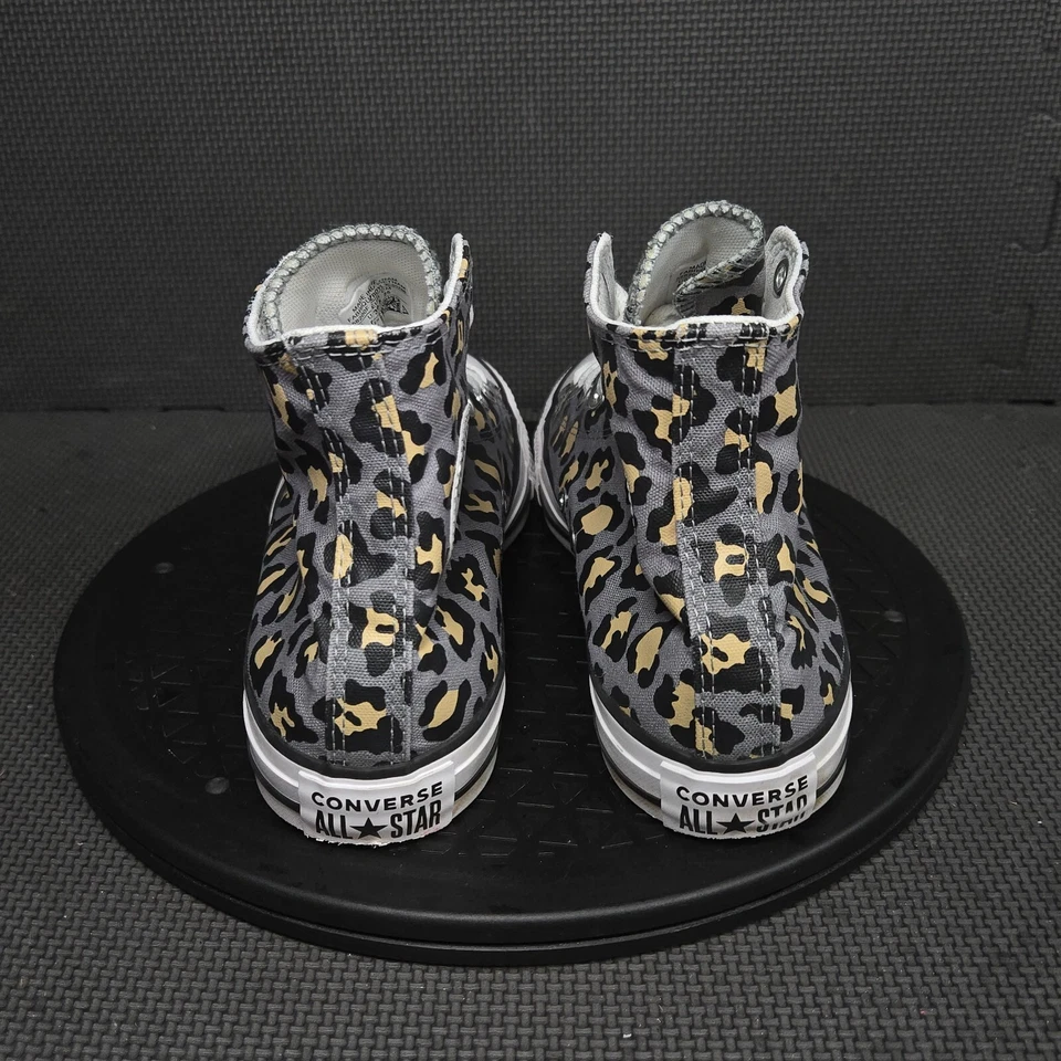 Zapatillas deportivas Converse CTAS High Top Leopardo para mujer talla 8,5 gris blanco de lona Foto 4 de 4