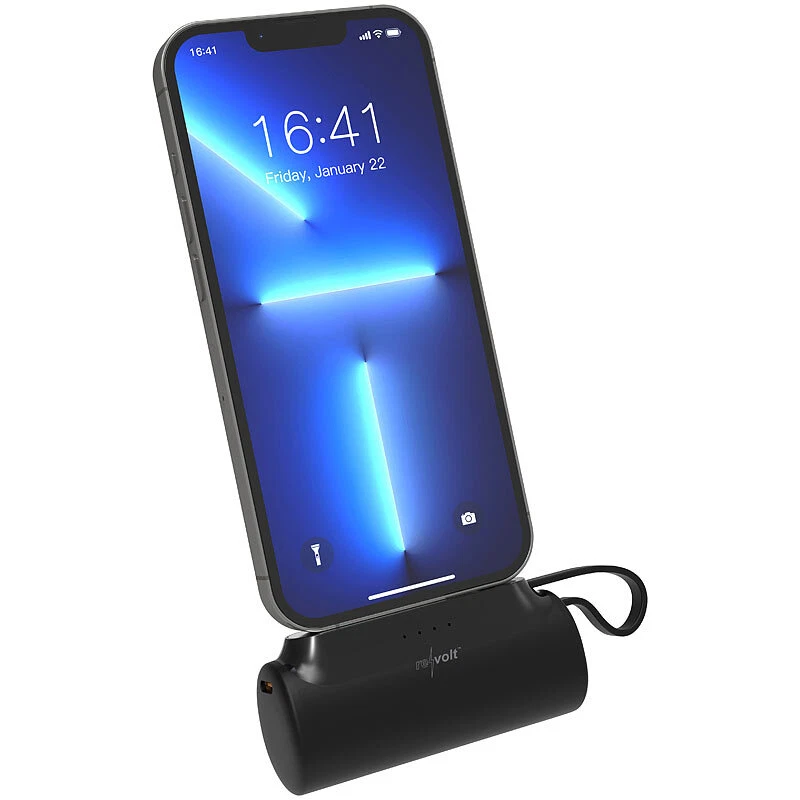 revolt Mini-Powerbank mit USB-C-Stecker & USB-C-Buchse, 4.500 mAh, PD 20 Watt - Bild 2 von 4