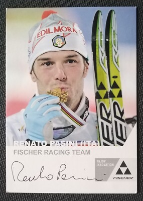 9225 Renato Pasini ITA Skilanglauf Autogrammkarte original signiert