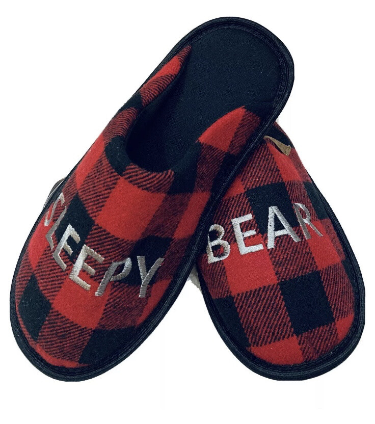 SAOLA Ciabatte uomo Sleepy Bear a quadri 7 8 piccole nuove in borsa suola interna ed esterna