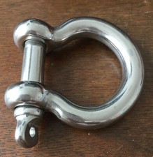 Schraubschäkel mit Bolzen - geschweifte Form - Edelstahl/A4