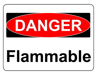 #ad DANGER FLAMMABLE OSHA DECAL SAFETY SIGN STICKER 3M USA MADE $115.03