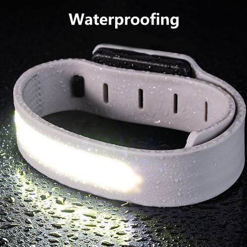 Braccialetto LED Luce Corsa Notturna USB Ricaricabile Lampada di Sicurezza 3 Modalità - Foto 9 di 17