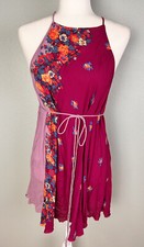 Intimately Free People Sleeveless Floral Swing Dress Sleeveless Size Small Pink