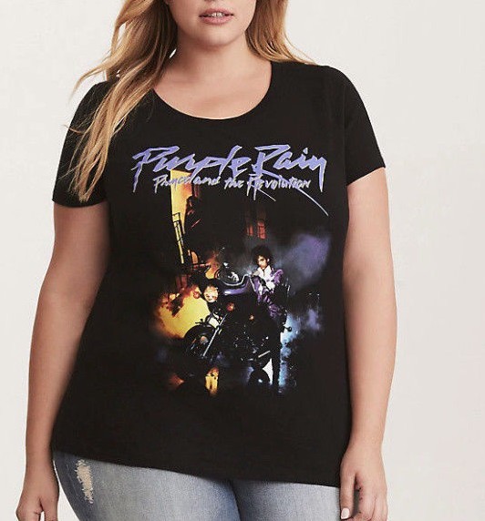 ROMANTIC CROWN★Unisex★VOLUME LOGO THUNDER CLOUD TEE SHIRT Torrid PRINCE PURPLE RAIN Women's Girls Plus Size T-Shirt