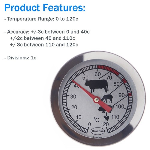 Meat Thermometer- Roast Chicken Beef Lamb Pork Roasting Air Frying - Picture 7 of 7