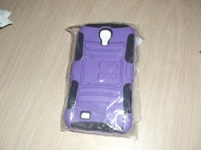 Cell Joy i9500/S4 Case With Stand & Belt Clip Purple/Black