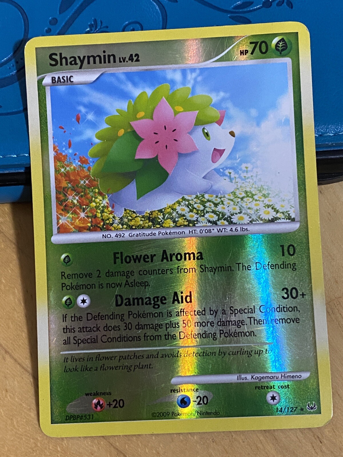 Shaymin Pokemon Rev HOLO 14 PLATINUM Pokémon Card