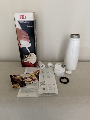 iSi Supreme Whipped Cream Dispenser & Dessert Maker  White 0.25 - .50 L Austria