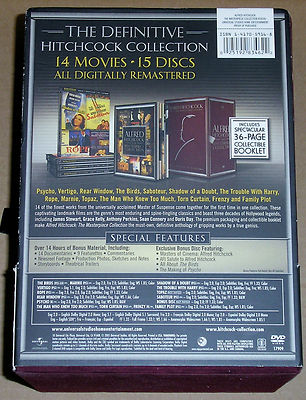 Alfred Hitchcock The Masterpiece Collection 15-Disc DVD Box Set