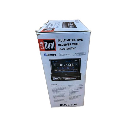 Dual XDVD600 Single DIN 7" InDash Car Monitor DVD Player Receiver Motorized Flip - Picture 4 of 7