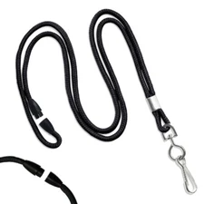 Round Breakaway Lanyard with Swivel Hook - Thin Neck Cord for ID Badge & Keys