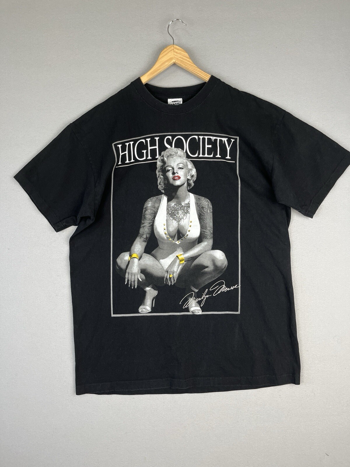 Marilyn High Society Graphic Art Heavyweight T-Shirt Black XL TALL