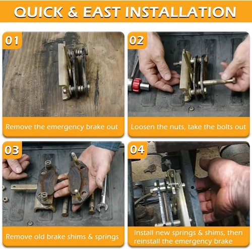 Kit de cuñas y resortes para pastilla de freno de estacionamiento para Polaris Ranger 500 700 800 900 2005 2005-13 - Imagen 6 de 9