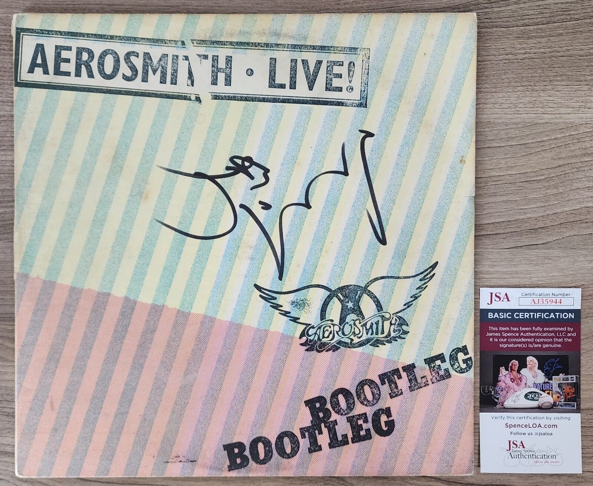 Joe Perry Signed Aerosmith - Live Bootleg Vinyl Record Rock