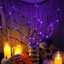 NEW 1pc Festive Tree Light Decoration String - Perfect Halloween, Home-Purple