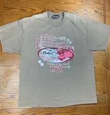 VTG 90s Commemorative 1979 Rookie of Year Dale Earnhardt Shirt Sz L Double Sided