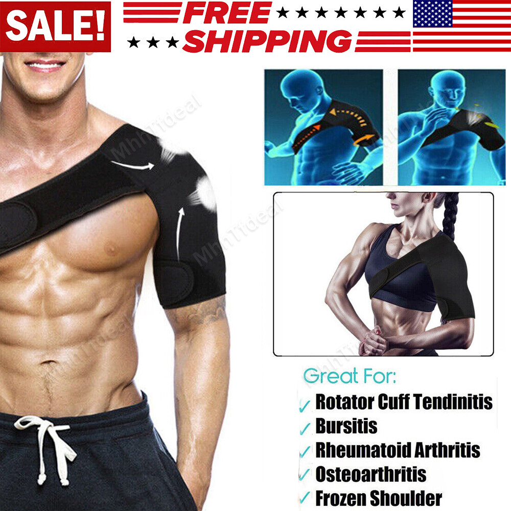 Left/Right Shoulder Brace Rotator Cuff Support Relief Pain Adjustable Arm  Belt - Main Image