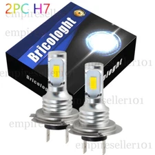 H7 LED Headlight Bulbs Conversion Kit Hi/Lo Beam 80W 8000LM 6000K Super Bright