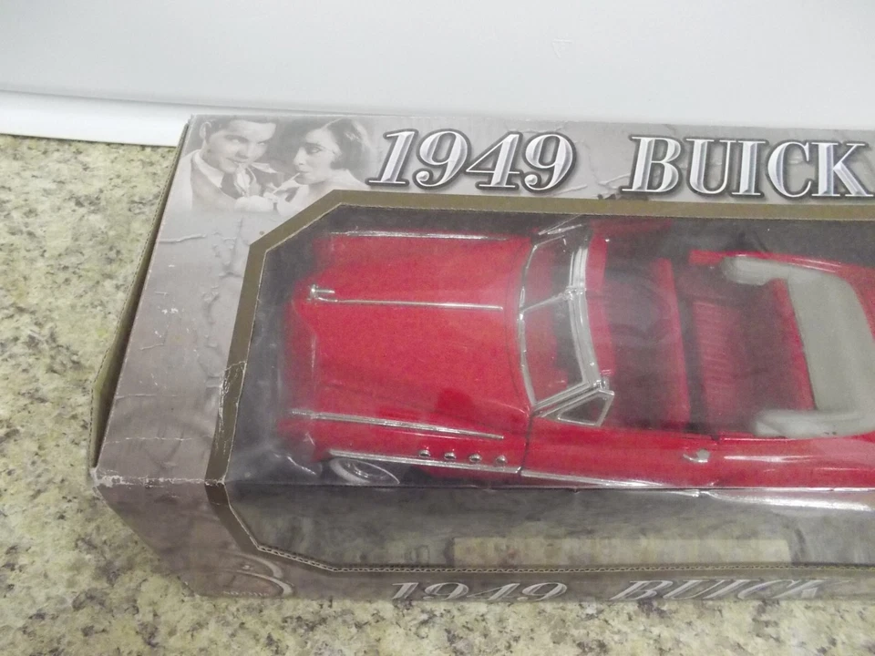 1949 Buick GM Motor Max Red Convertible Car 1/18 Die Cast NIB In Box - Image 3 of 4