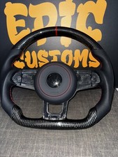Real Carbon Fiber Steering Wheel For VW Golf MK7/MK7.5 Polo 6c R R-Line GTI Red