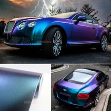 PUR Blue Chameleon Full Car Wrap Satin Chrome Pearl Metal Vinyl Decal Sticker AX