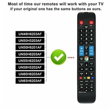 BN59-01178W Replace Remote Control Fit for Samsung TV  UN24H4500AF UN40H6203AF