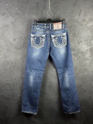 True Religion Jeans White Stitch Made in USA