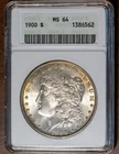 1900 $1 Silver Morgan Dollar MS 64 ANACS # 1386562 Original White Holder + Bonus