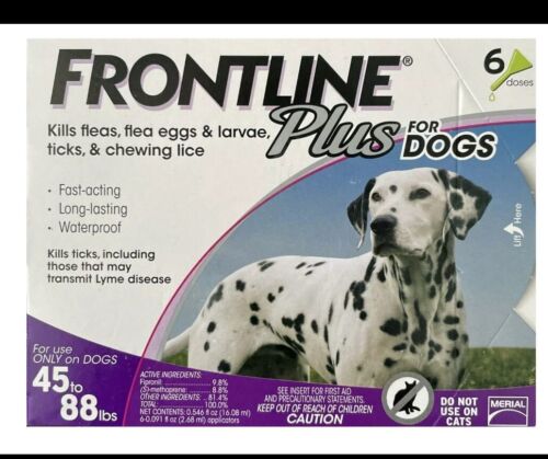Front Plus For Dogs 45 to 88 LBS 6 Doses 6 Month Supply Brand New Free shipping
