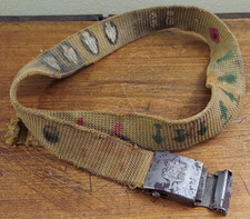 Vintage 1930s BSA Boy Scouts of America Belt Buckle w/ Hand Painted Belt 1931