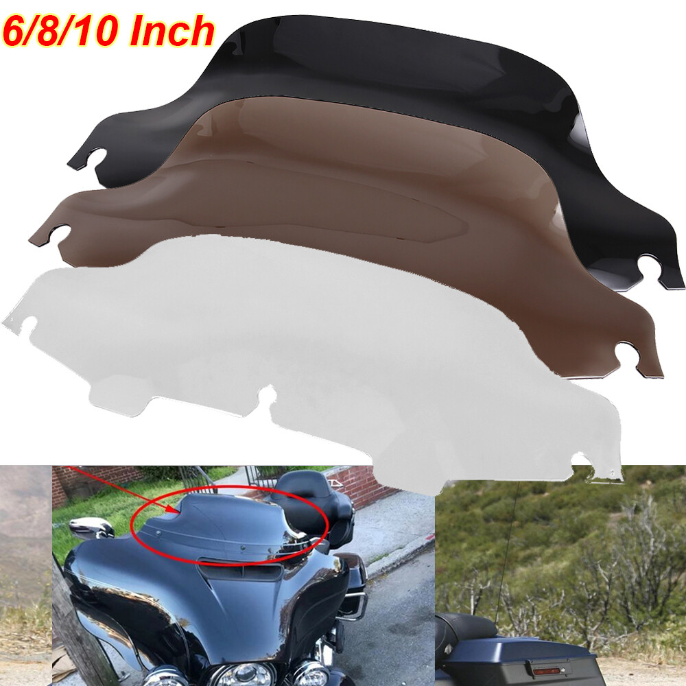 6" 8" 10'' Wave Windshield Windscreen For Harley Electra Street Glide CVO 96-13