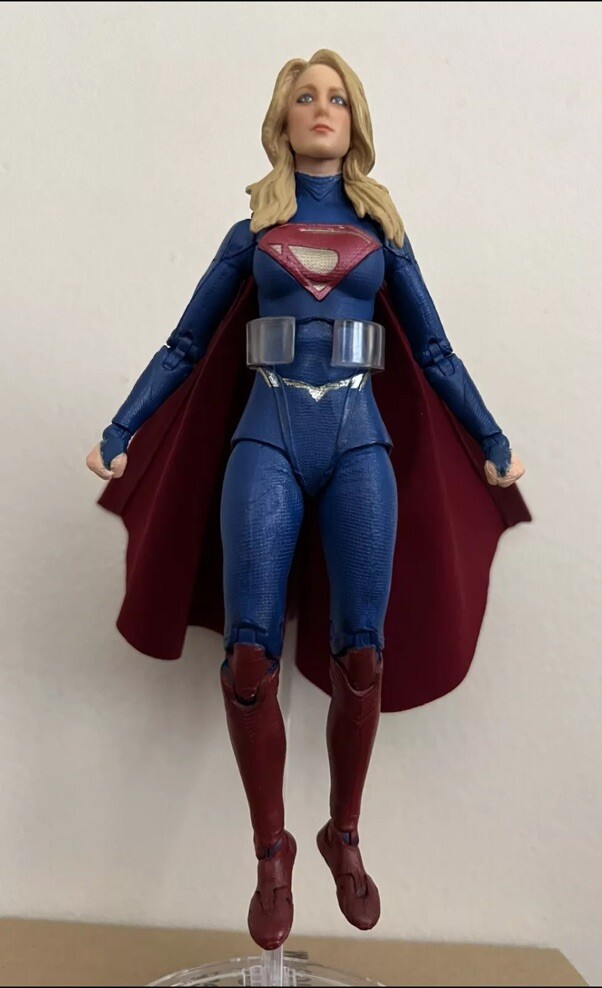 custom supergirl wired leather cape 1/12 mcfarlane dc multiverse