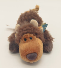 Stofftier NICI - Büffel Bison Big Bow liegend - ca 12 cm - magnetische Füße