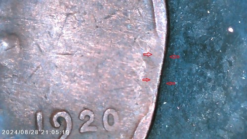 SN538 1920 D Lincoln Wheat Cent Penny Error Clipped Planchet - Picture 2 of 5