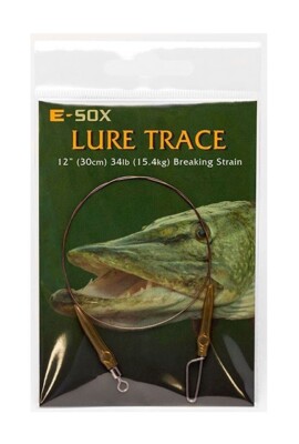 Drennan E Sox Lure 34lb Trace Pike wire Fishing predator super trace snap link