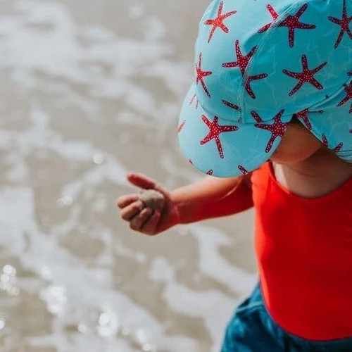 Kids Sun Hat with Neck Protection UPF 50 UV Protection. Starfish Small - Picture 4 of 4