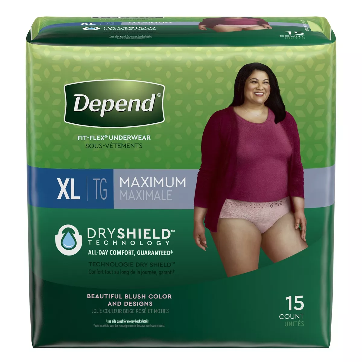 Depend Disposable Underwear Female X-Large Maximum 15 Ct