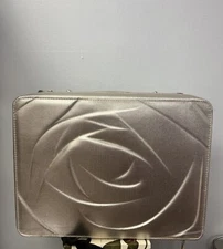 New Lancome Cosmetic Makeup Bag Train Case Golden Color