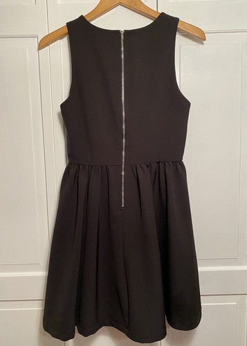 Black Dress Size Small Anthropologie Everly Aztec Embroidery Sleeveless LBD - Picture 12 of 12
