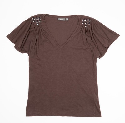 Cheap Price Mexx Brown Cotton T Shirt Casual Short Sleeve Crew Neck Tank Top Blouse Size S Cheap Price Mexx Brown Cotton T Shirt Casual Short Sleeve Crew Neck Tank Top Blouse Size S