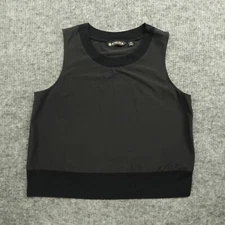 Athleta Tank Top Womens Medium Black Zephyr Shell Active Gym Workout Breathable