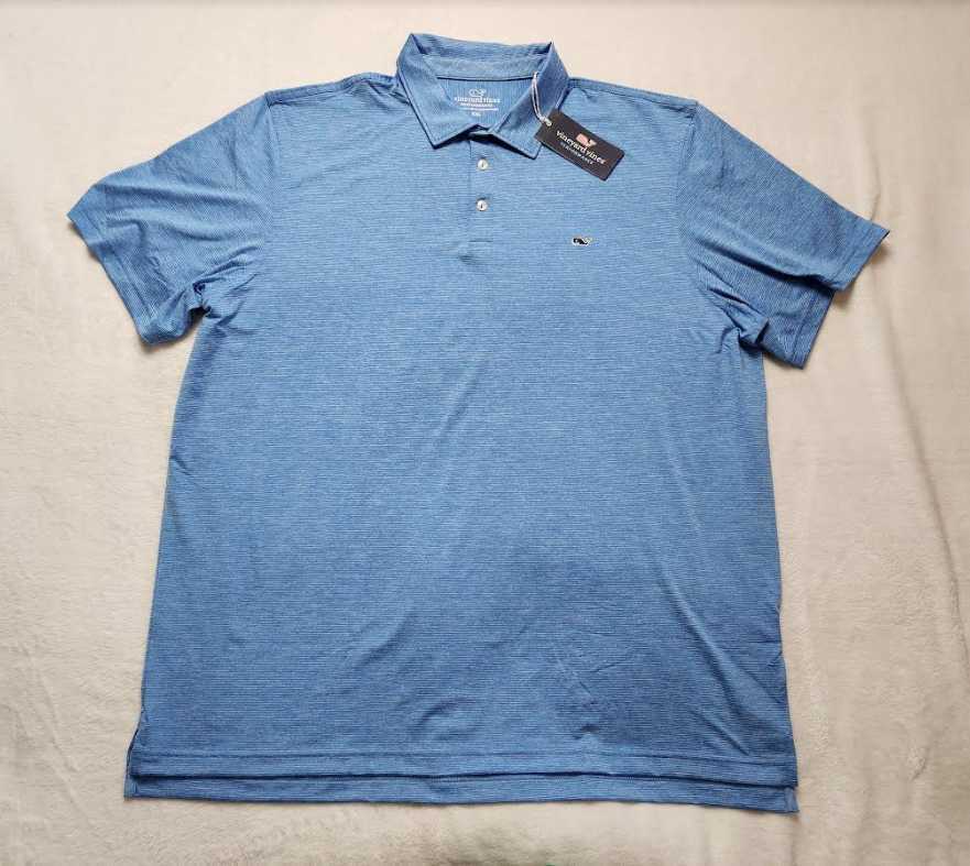 New men's Vineyard Vines Destin stripe Sankaty performance golf