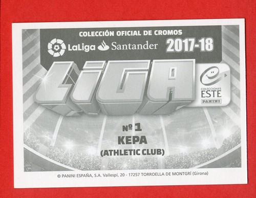 LIGA 2017-18 -PANINI ESTE- Figurina Stiker - 1 - KEPA - ATHLETIC - Picture 2 of 2