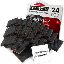Non Slip Furniture Pads 24 pcs Premium Furniture Grippers 2" Best SelfAdhe...