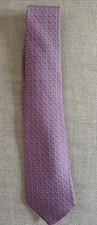 Men s Hermes 100 Silk Tie Purple Grey Geometric H Pattern. Made In France