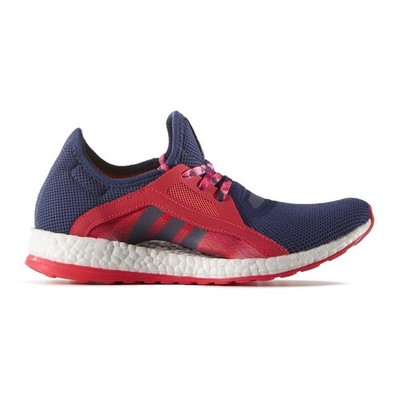 Schuhe Lauf Damen Adidas Pure Boost X AQ6680 Weiß-Dunkelblau-Rot