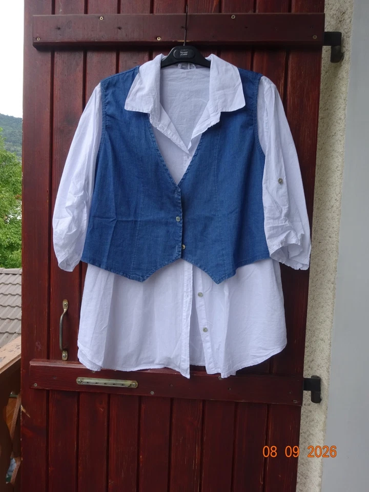 CHEMISE/GILET NEUF T 46au 50 marque "PIMENT ROUGE" - Photo 1/4
